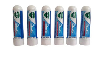 Vicks Inhaler Allergy Cold Nasal Blocked Nose Relief Congestion - Pack of 6