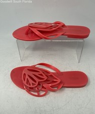 Melissa Womens Pink Butterfly Wing Slip-On Flat Flip-Flop Sandals Size 8