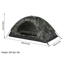 1/2 Person Ultralight Camping Tent Single Layer Portable Hiking Tent Anti-Uv Coa