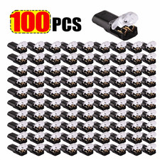 1/100 pcs Double-Wire Plug-in Connector Cable Clamp with Locking Buckle AWG18-22