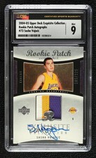 2004 Exquisite Collection Rookie /225 Sasha Vujacic CSG 9 Mint Patch Auto 00e2