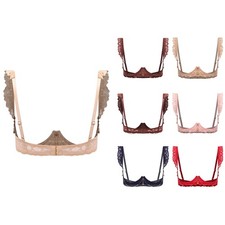 US Women Exposed Breasts Support Push Up Open Breast Cup Brassiere Bra Harness