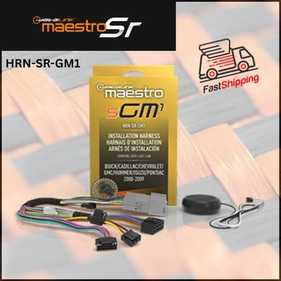 IDATALINK MAESTRO HRN-SR-GM1 / ADS-MSR T-HARNESS FOR 2000-2012 GM VEHICLES *NEW*