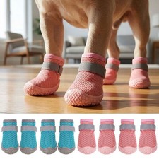 4 Pcs Anti-Slip Dog Boots Breathable Shoes Small Medium Large Dog Paw Protector