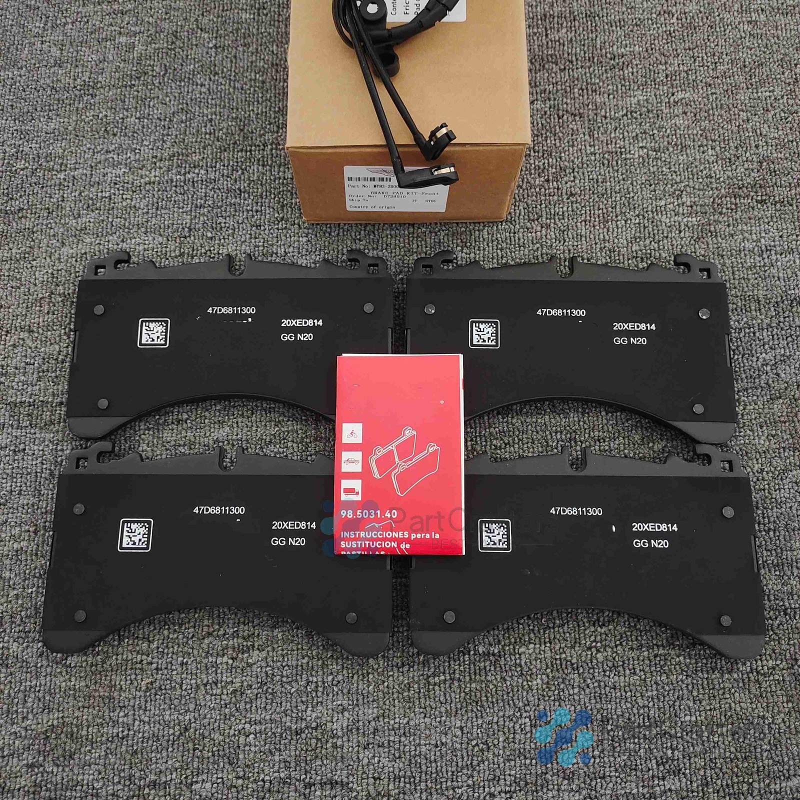 NEW  Front & Rear Brake Pad Kit For Aston Martin DBX, + FREE SENSOR