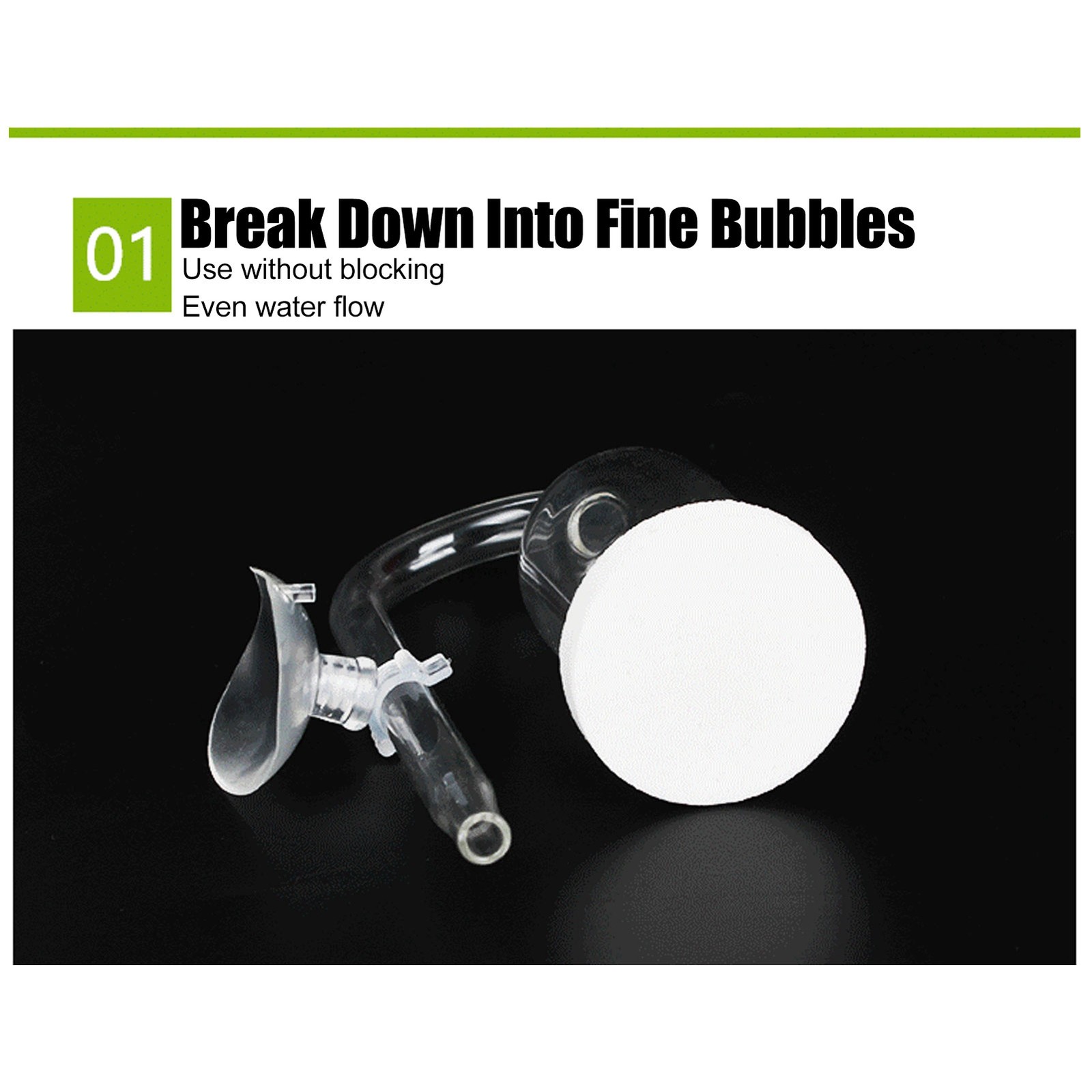 Aquarium Bubble Diffuser Prevent Clogging Fish Tank Attachment Suction Cup