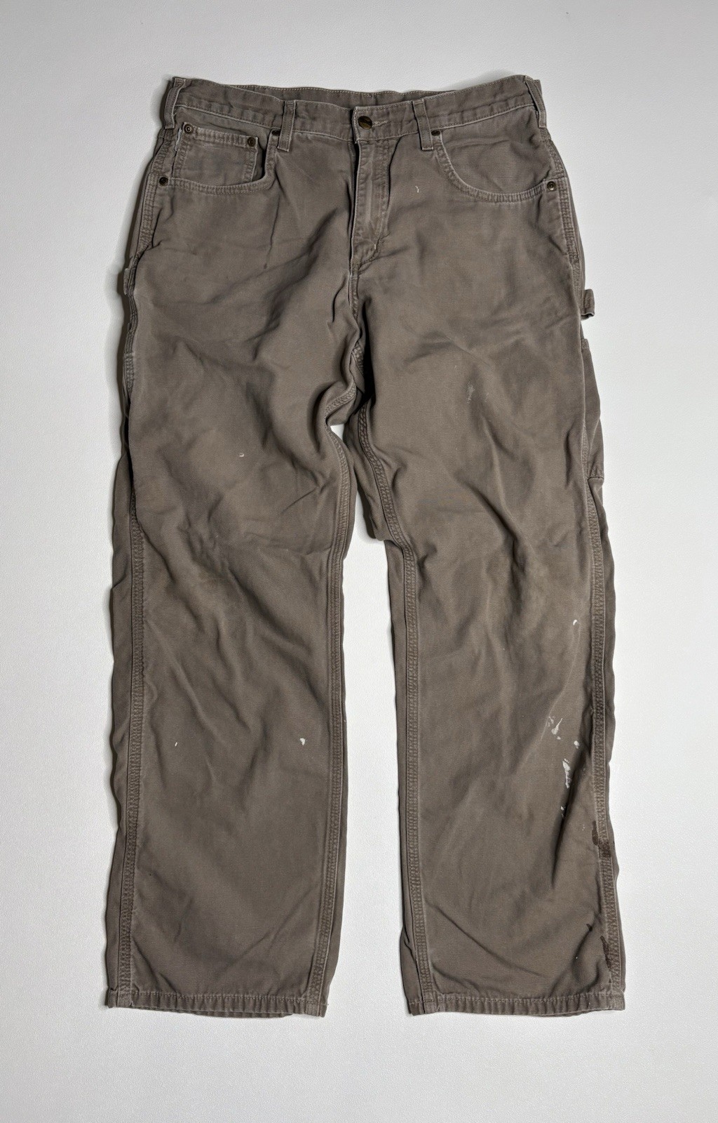 Carhartt Loose Fit Workwear Distressed Utility Pants Tan B159-MUS Mens 34x31*