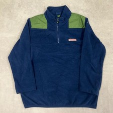Vineyard Vines Fleece 1/4 Zip Sweater With Embroidered Logo Men's M