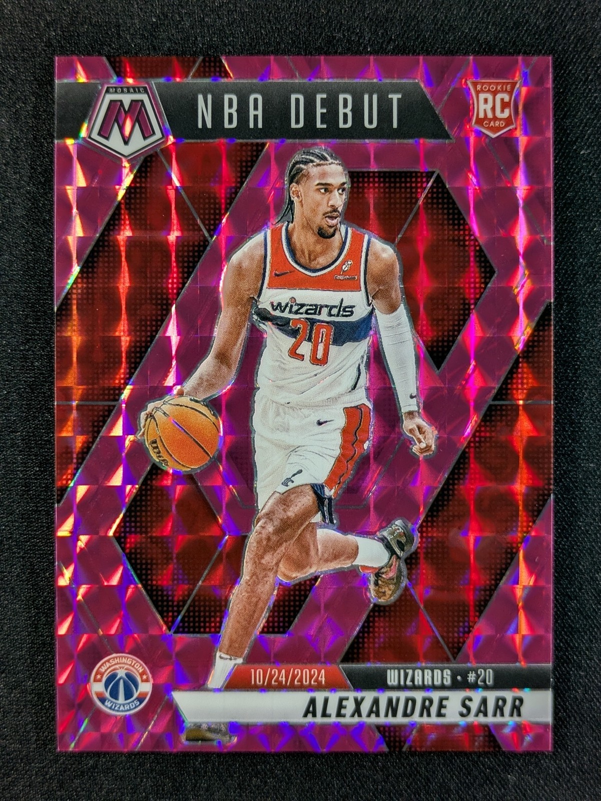 2024-25 Panini Mosaic ALEXANDRE SARR 116/175 Rookie RC Pink Prizm NBA Debut #254