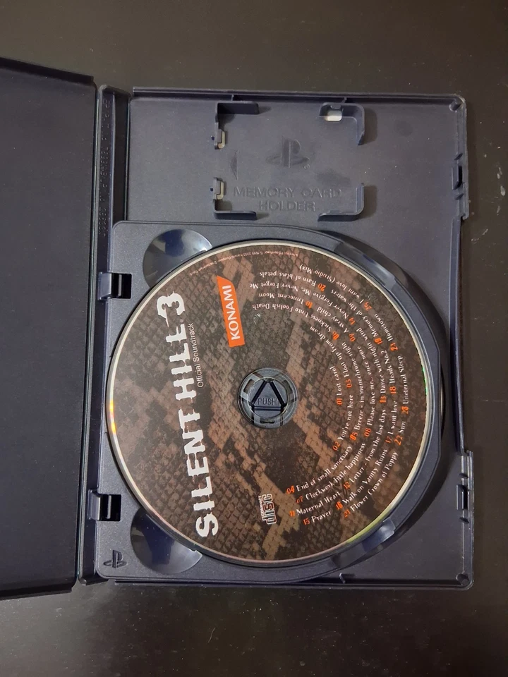 Silent Hill 3 (Playstation 2, 2003) copia auténtica probada con banda sonora sin manual Foto 3 de 4