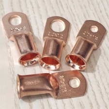 Copper Crimp Ends Lugs Gauge 2/0AWG Cable Wire Connectors Ring Battery Terminals