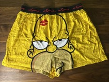 "Calzoncillos boxer Homer Simpson de colección talla L 36-38"" Homero amarillo besos amor algodón suave"