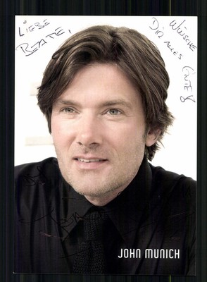 John Munich Autograph Card Original Signed # BC 221759