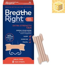 8 Count Extra Strength Nasal Strips for Maximum Airflow  Snore Reduction