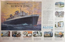 Alcoa Aluminum Product Co America Ship United States Gibbs Cox VTG Print Ad 1951