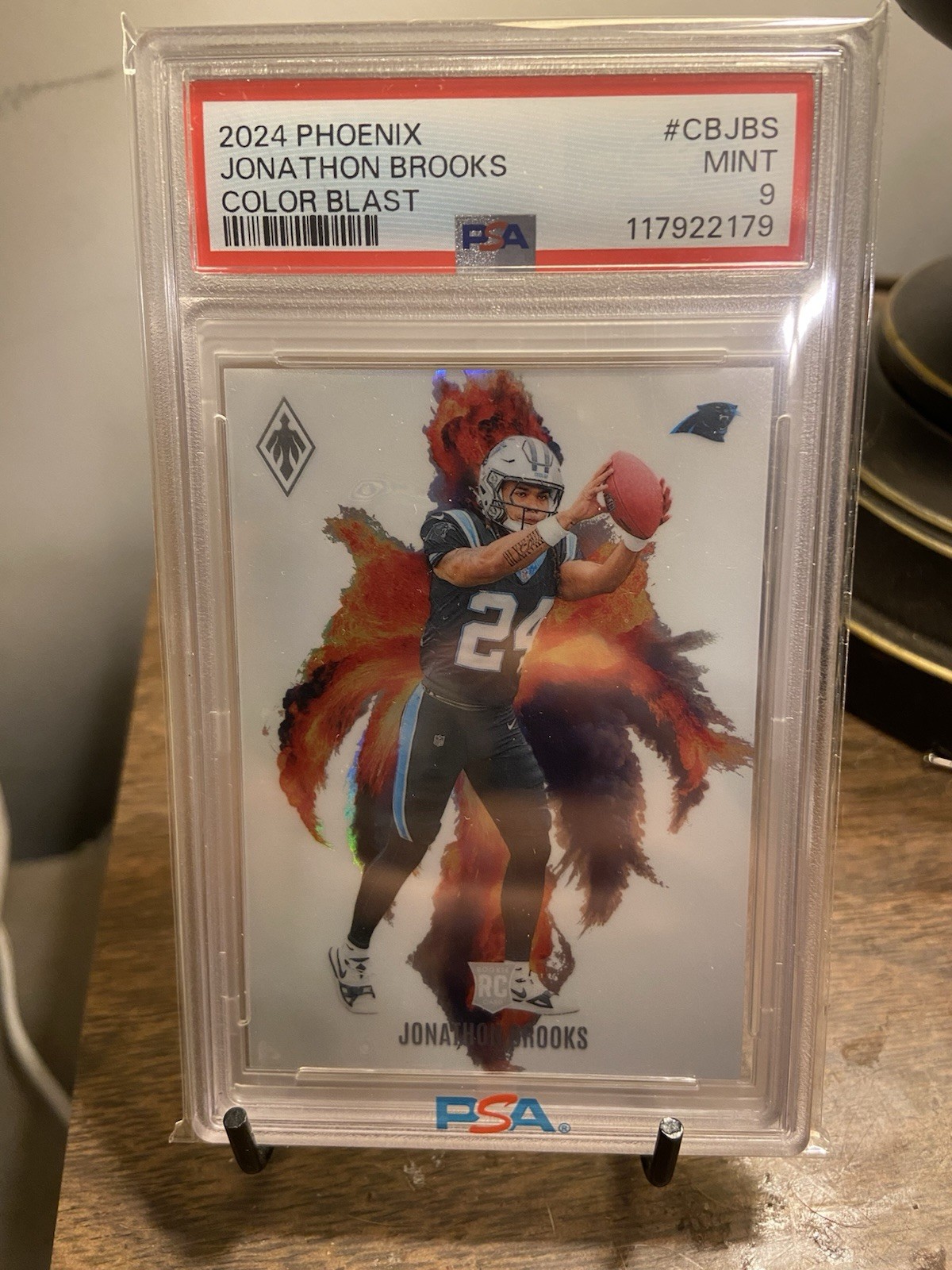 2024 Panini Phoenix - Color Blast Jonathon Brooks #CB-13 RC Case Hit PSA 9 RARE