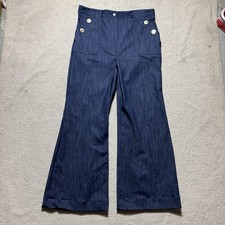 Tommy Hilfiger Pants Womens 12 Golden Button Pocket Accents High Rise Cotton