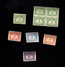 Newfoundland sc#J1 + Block #J2a-3a, J7 MNH #J4a MVLH (1939-49)