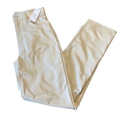 Abercrombie & Fitch Vegan Leather 90s Straight Ultra High Rise Pants Size 27