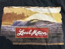 Local Motion Surf Co Hawaii Since 77 Shirt Black LARGE Old Stock Early 2000s NEW