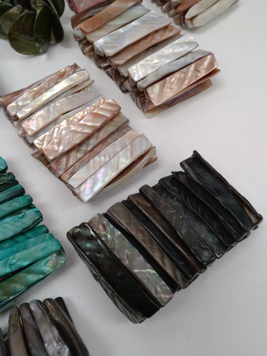 Large Bundle Shell Stretch Bracelets Job Lot 36 B… - image 5