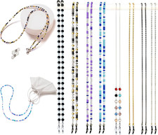 Eyeglass Chain,8 Pcs Beaded Eye Glasses Strap Holders around Neck For Women