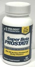 Super Beta Prostate Supplement for Men 60ct Exp 08/2026, New & Sealed Ships Free