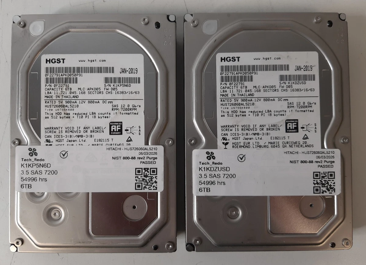 HGST Internal Hard Disk Drives 6 TB Storage Capacity for sale | eBay