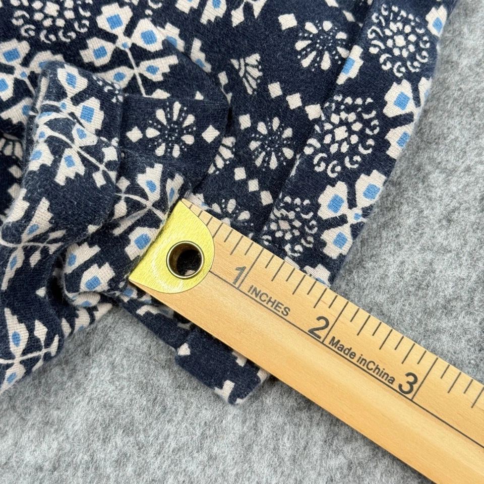 Pantalones Cortos Hollister Mujer Estampado Mezcla Algodón Azul Marino y Blanco Cintura Alta Talla M Foto 4 de 4