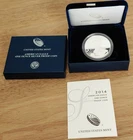 2014 American Eagle Proof Silver Dollar Coin w/ original COA from US Mint - OGP