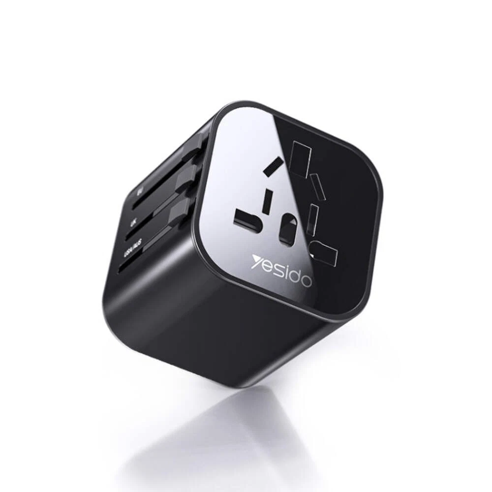 Yesido MC-09 Multi-function Universal Travel Adapter Plug - Black