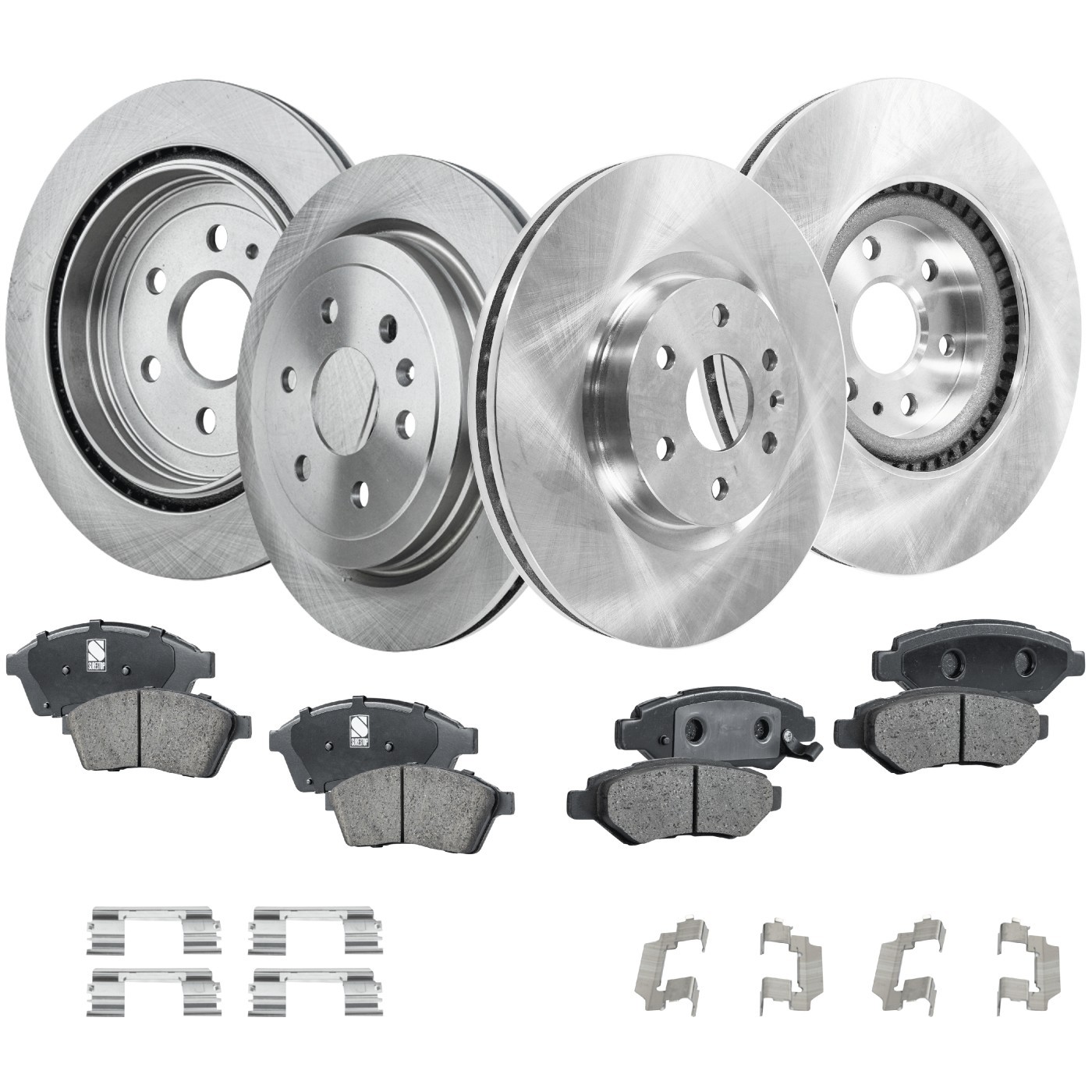 Front & Rear Brake Disc and Pad Kit For Cadillac SRX 2011 2012 2013 2014-2016