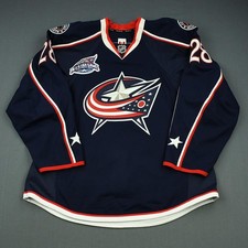 2014-15 Frederic St. Denis Columbus Blue Jackets Game Used Worn Hockey Jersey
