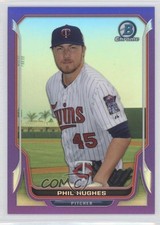 2014 Bowman Chrome Purple Refractor 81/150 Phil Hughes #208 1b8