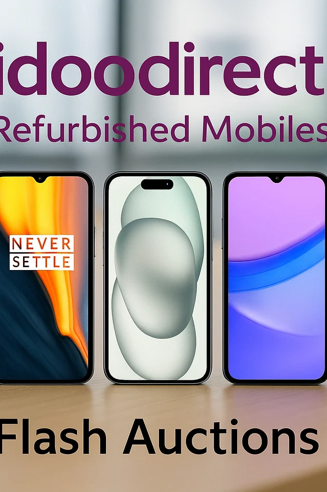 idoodirect's Refurbished Mobiles & Tablets eBay Live - Flash Auctions 3pm