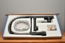 Mixer Tap Modern Matte Black Pull-Down Kitchen Faucet with Sprayer & Flex Hose 