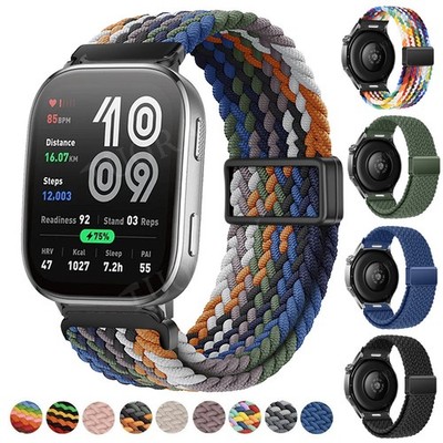 Nylon Armband für Amazfit BIP 6 5 GTS 4 Mini GTR 4 3 2 2e Pro Ersatz Magnet Band