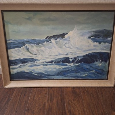 Girard Aken Carmel California 1973 Original Oil Painting Signed. Framed