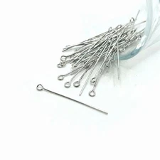 35mm, 21g, Antique Silver Plated Eye Pins - US Seller