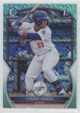 2023 Bowman Chrome Prospects Aqua Shimmer Refractor /125 Yunior Garcia 0s9t