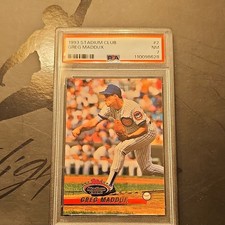 1993 Topps Stadium Club Greg Maddux #2 Base Chicago Cubs PSA 7