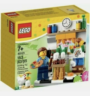 LEGO 40121 Easter Egg Painting Mini Figures Chicken New Sealed Box Retired Set