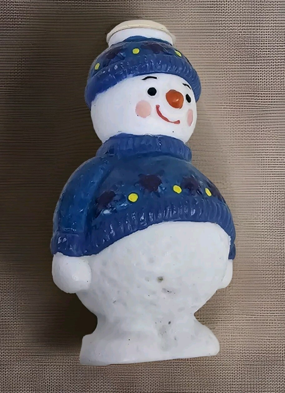 Old World Single Snowman Porcelain Light Cover Small