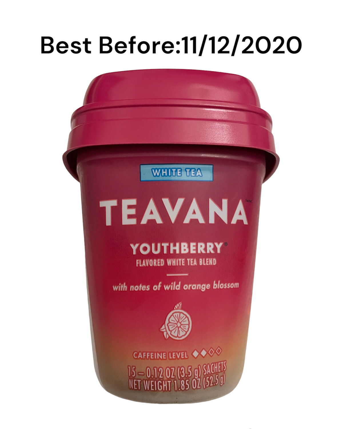 1 Teavana YOUTHBERRY White Tea Blend /Best By Nov 2020/New & SEALED