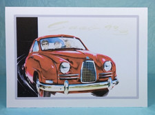 SAAB 93 B - GREETING CARD - Classic Car Memorabilia - Blank inside - 7" x 5"
