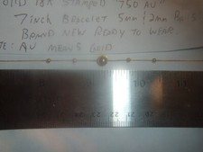 18K SOLID STAMPED 750 YELLOW GOLD 7 INCH 5MM 2MM BALLS BRACELET DAINTY LADY