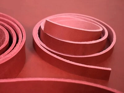 LEDERVERSAND BERLIN Blankleder Lederriemen Ledergurt Riemen 3,6-4,0 mm oxblood rot 1-10 cm #dox