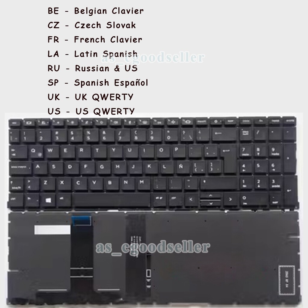 Replacement Backlit Keyboard For HP ZBook Power 15.6 G7/G8/G9 Laptop - Latin Spanish (LA Español) Layout, No Frame