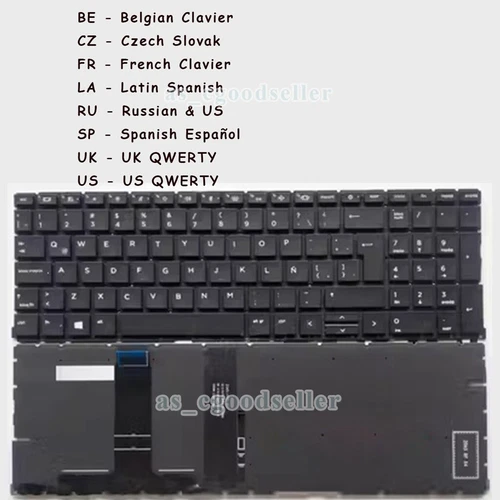 New for HP ProBook 450 G8 455 G8 455R G8 650 G8 Keyboard US BACKLIT , no Frame