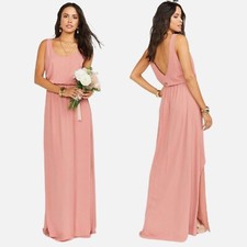 Show Me Your MuMu Kendall Maxi Dress Size Medium Rustic Mauve Crisp Low Back